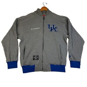 Kentucky‎ Wildcats Franchise Club Full Zip Varsity Bomber Jacket Mens Small Gray